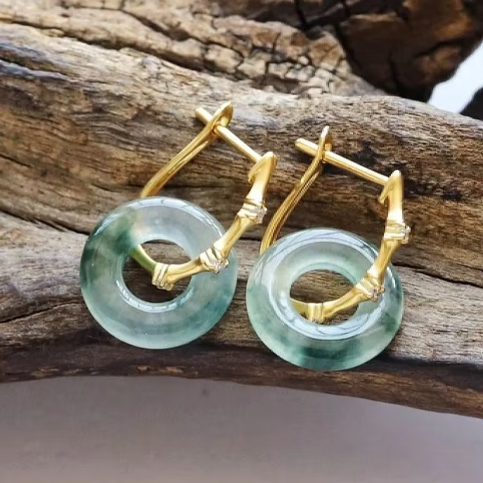 Aoaome Vintage Turquoise Crystal Earrings