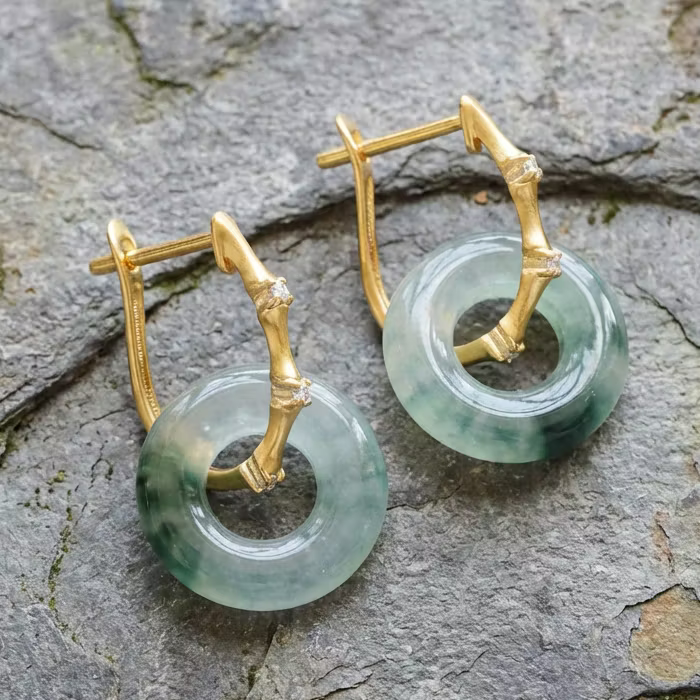Aoaome Vintage Turquoise Crystal Earrings