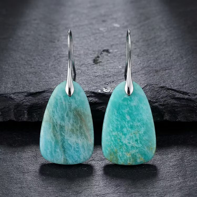 Aoaome Vintage Turquoise Stone Earrings