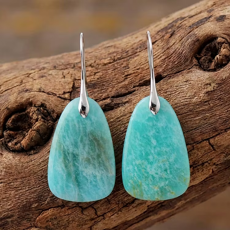 Aoaome Vintage Turquoise Stone Earrings