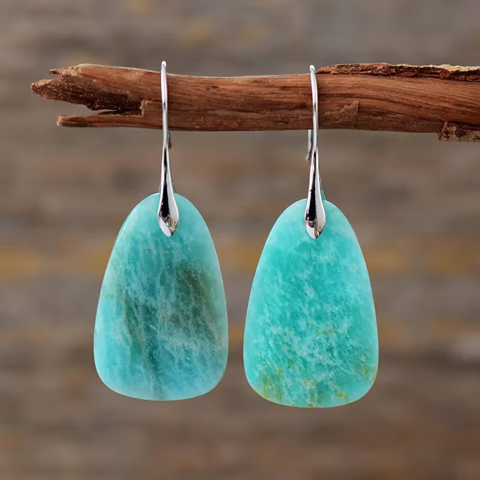 Aoaome Vintage Turquoise Stone Earrings