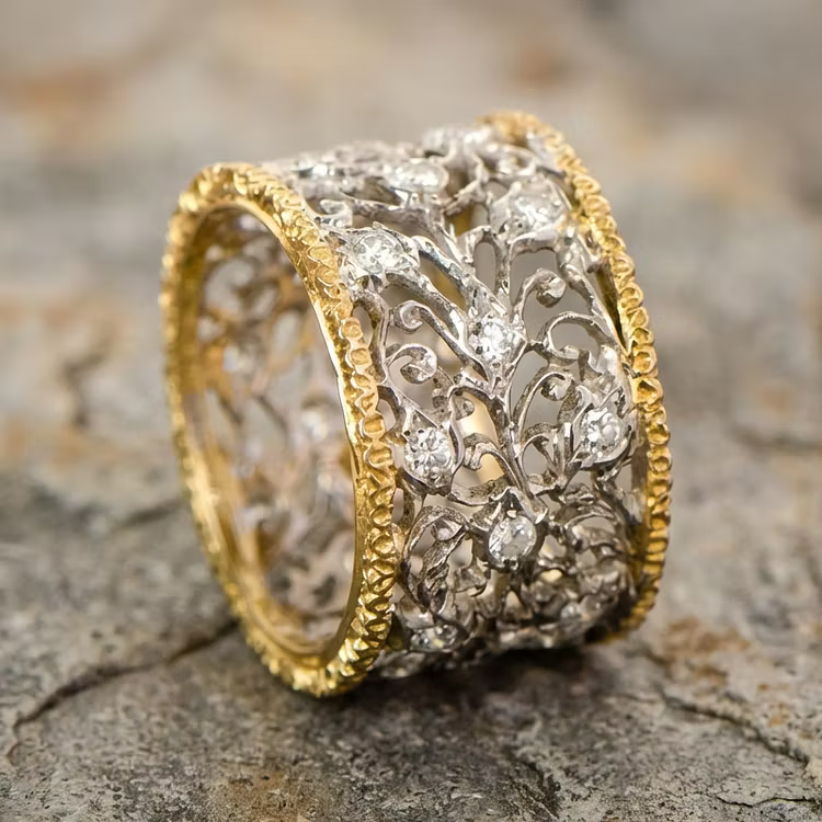 Aoaome Vintage Zirconia Ivy Rings
