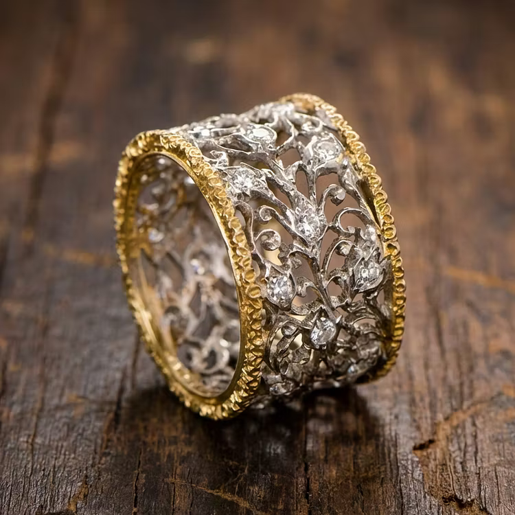 Aoaome Vintage Zirconia Ivy Rings