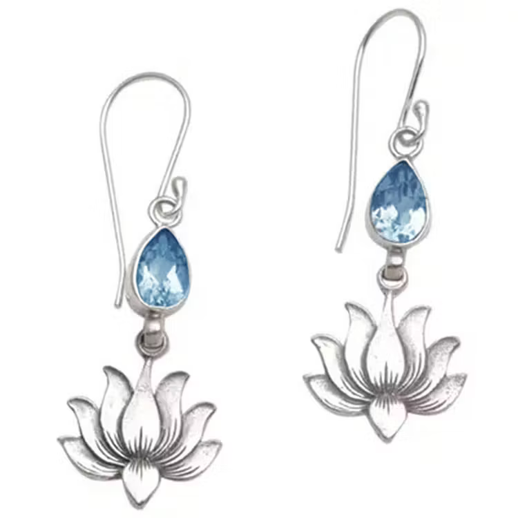 Aoaome Vintage lotus earrings