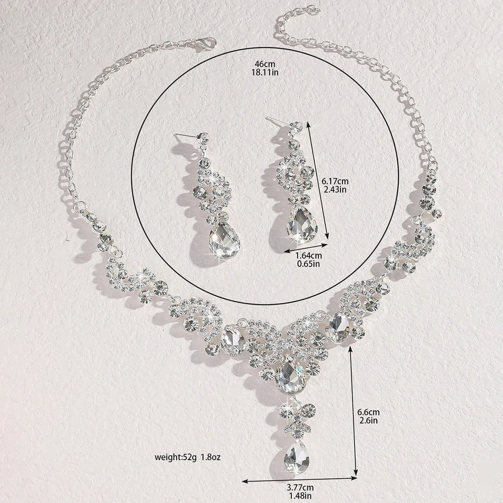 Aoaome Wedding Party Premium Vintage Necklace Earrings Sets