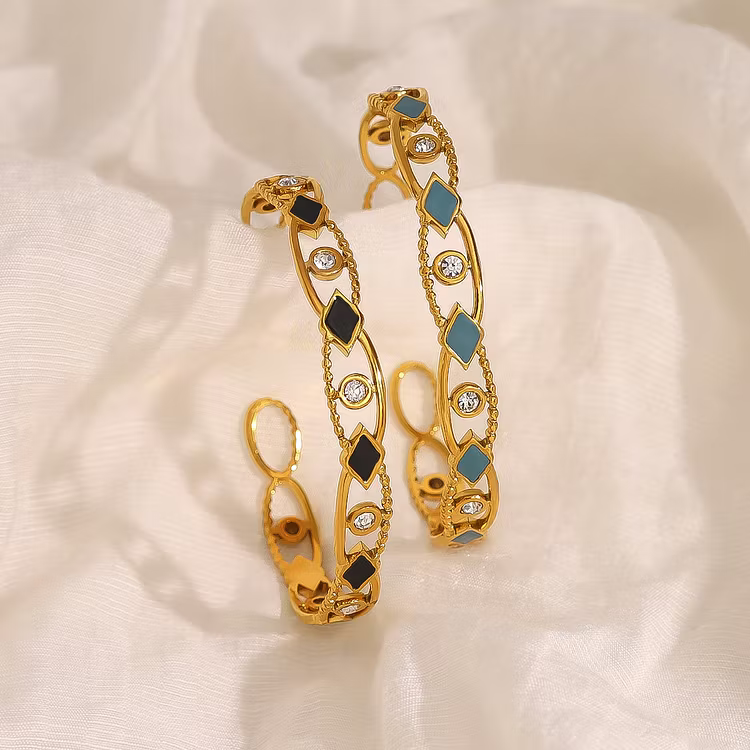 Aoaome Zircon Drip Oil Diamond Hollow Bracelets