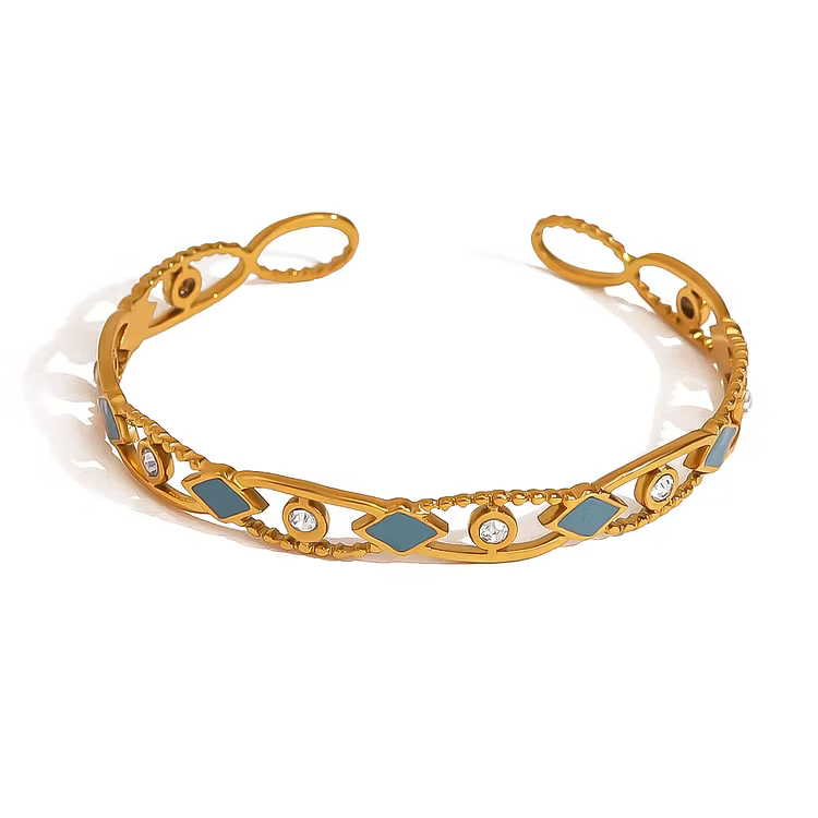 Aoaome Zircon Drip Oil Diamond Hollow Bracelets
