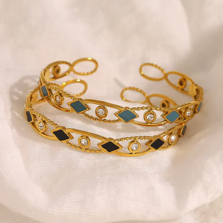 Aoaome Zircon Drip Oil Diamond Hollow Bracelets