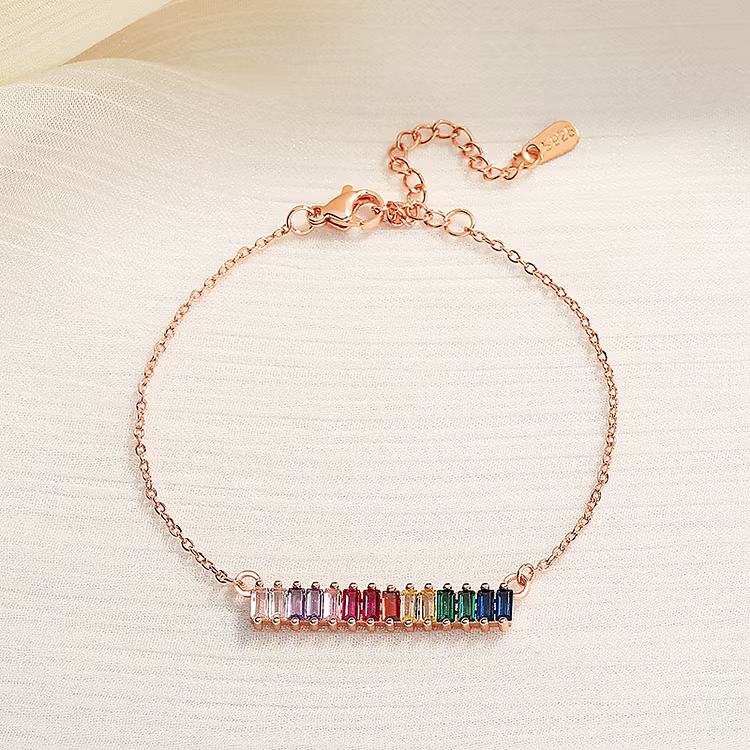 Aoaome Zircon Rainbow Bracelets