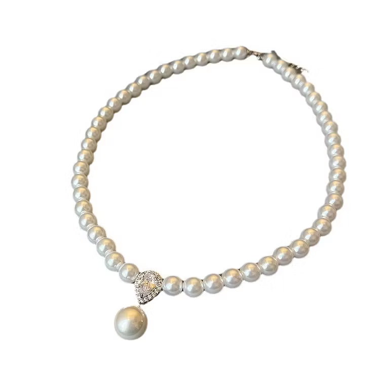 Aoaome Zircon Water Droplet Pearl Necklaces