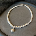 Aoaome Zircon Water Droplet Pearl Necklaces