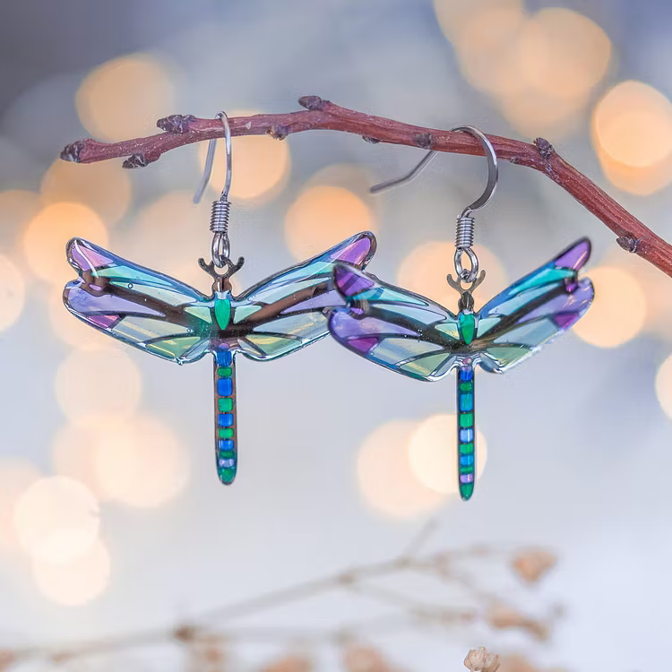 Aoaome Unique Cute Dragonfly Fairy Earrings